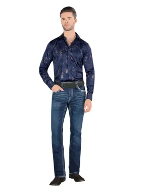 Montero Men's Light Blue Modern Boot Denim Jeans MON-4609