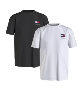Pack de 2 camisetas Slim con Logo blanco, negro