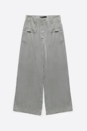 Pantalón fluido gris