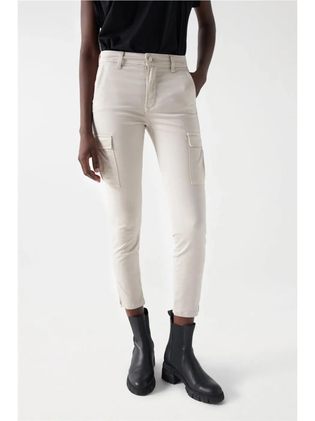 PANTALON CARGO FAITH PUSH IN SALSA MUJER BEIGE