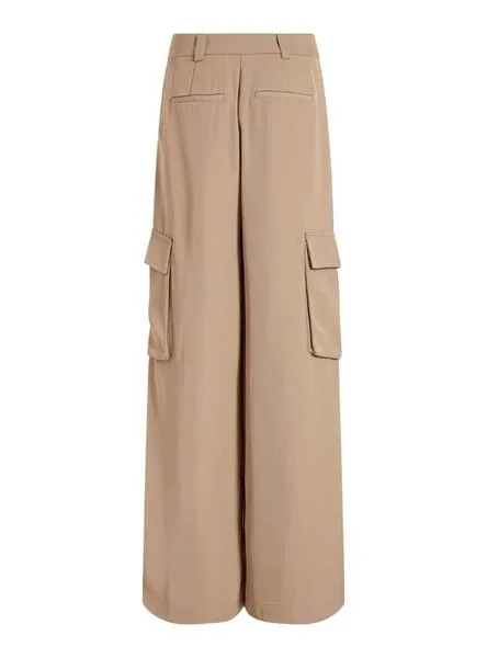 Pantalon Vila Winnie Lady Beige Para Mujer