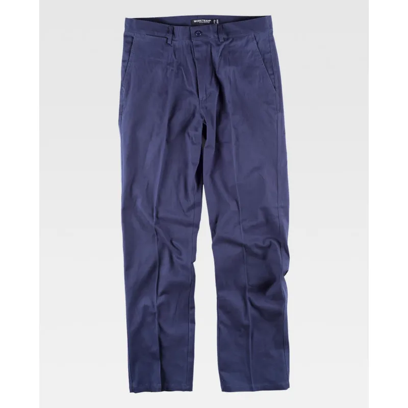 Pantalón tipo Chino en tejido elástico de algodón WORKTEAM B1422