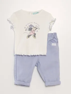 Pantalón vaquero paperbag - BLANCO