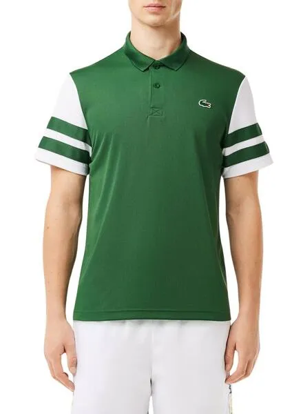 Polo Lacoste Tenis Ultra-Dry Colorblock Verde