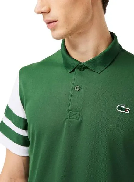 Polo Lacoste Tenis Ultra-Dry Colorblock Verde