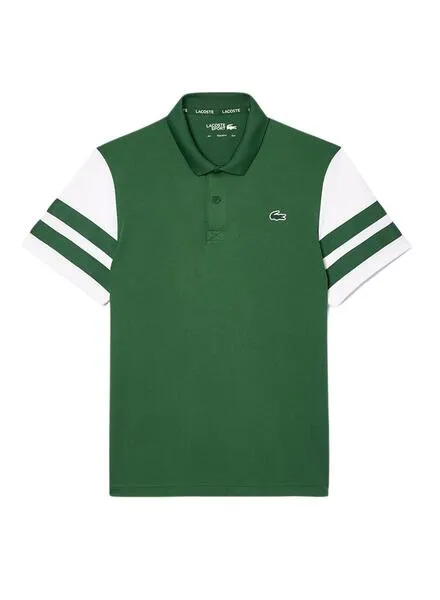 Polo Lacoste Tenis Ultra-Dry Colorblock Verde