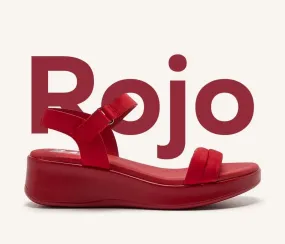 Sandalias rojas 24 Horas 25331 cherry Talla 36