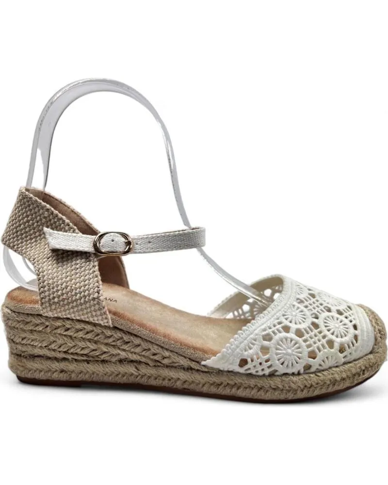 Sandalias TIMBOS  de Mujer SANDALIA CUNA ESPARTO MUJER 129475  BLANCO