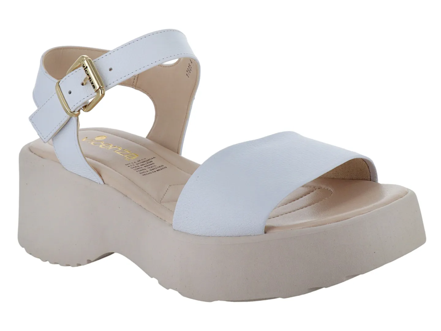 Sandalias Vicenza 17903 Blanco Para Mujer