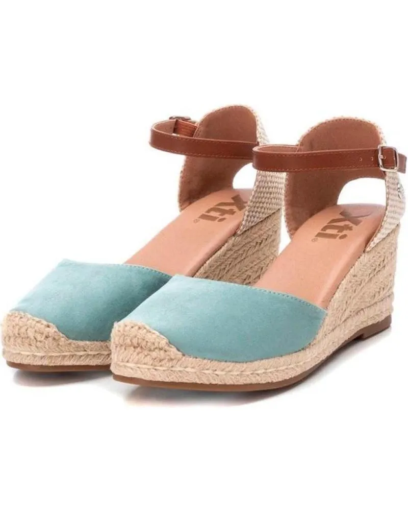 Sandalias XTI  de Mujer VALENCIA HEBILLA CUNA YUTE 6 CM  AZUL