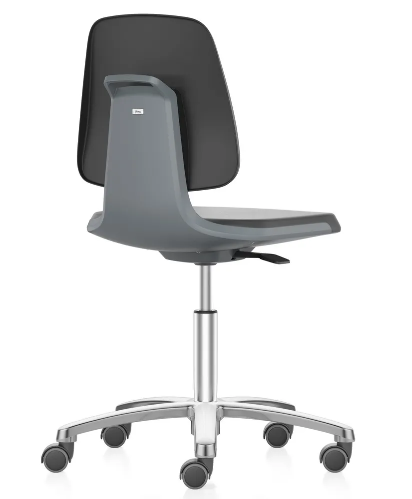 Silla de laboratorio e industrial Bimos Smart, con asiento en antracita y cómodo tapizado