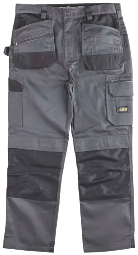 Site Jackal, pantalón de trabajo, gris/negro (cintura 34, largo 32)