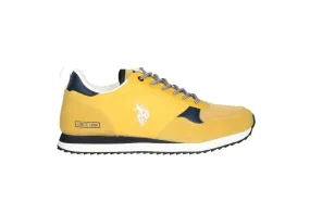 Sneaker Nylon/nobuck Amarillo Pieza Talon Azul Piso Blanco/azul