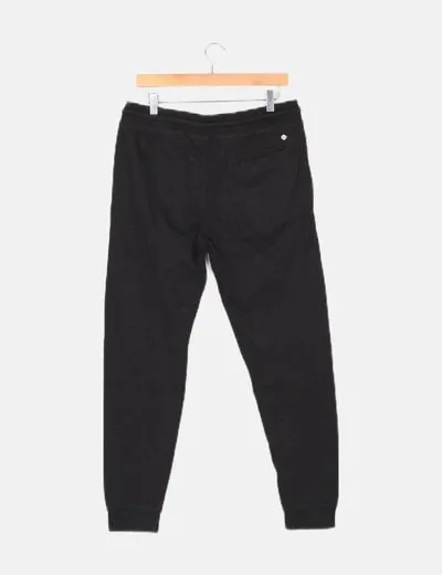 Solid Pantalón jogger negro