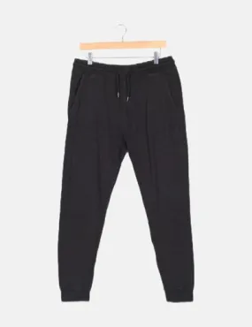 Solid Pantalón jogger negro