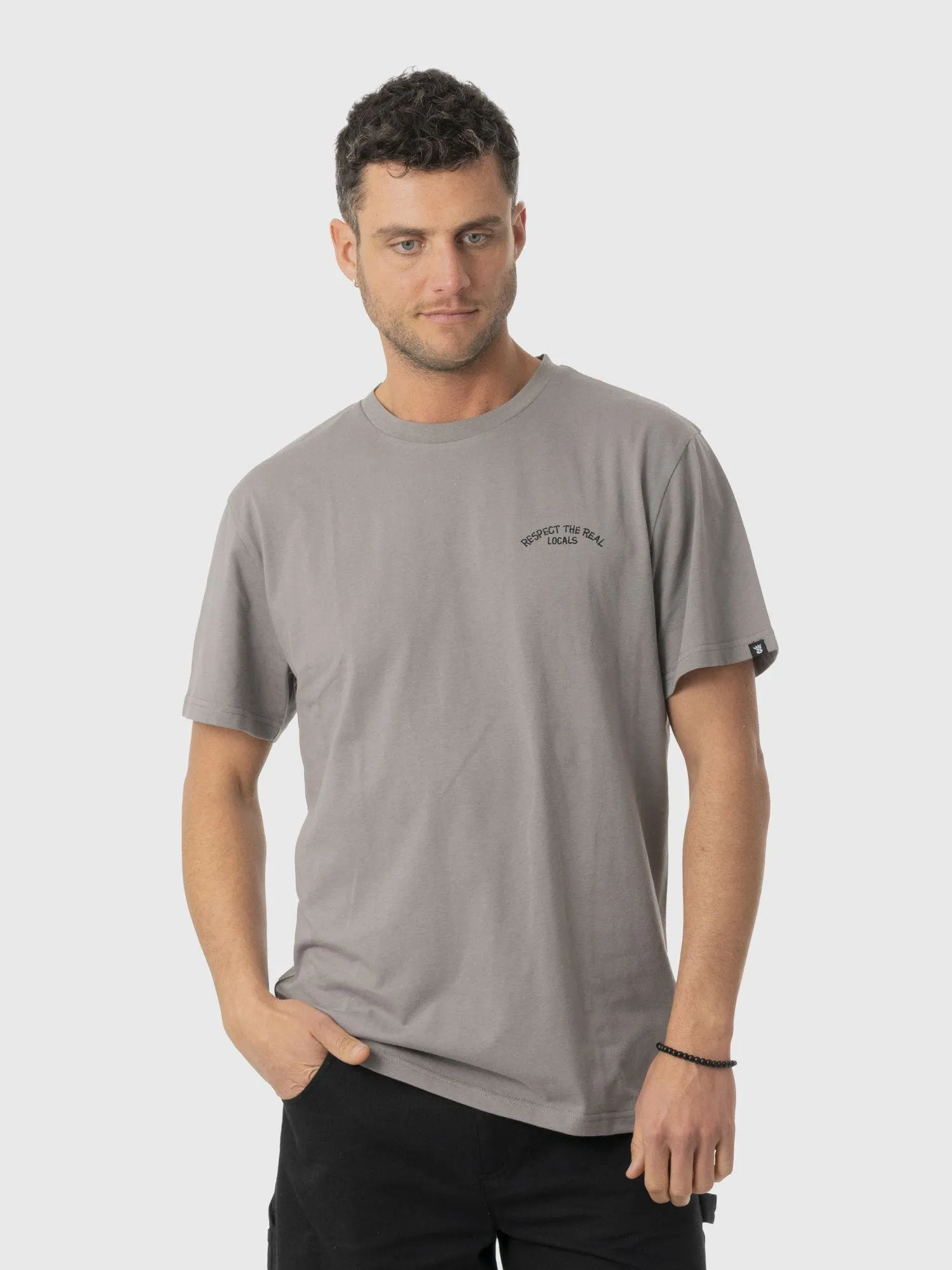 STOKED Polera Stoked Icon Reciclada Hombre Gris