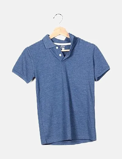 Tex Polo azul jaspeada