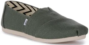 Toms Alpargata Zapatillas de lona heritage para mujer en oliva verde