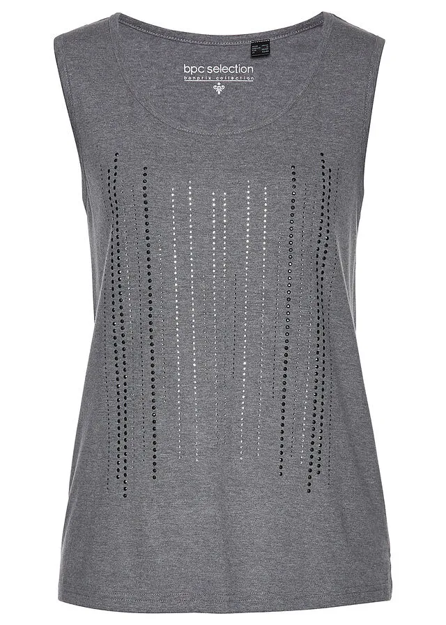 Top Gris jaspeado-plata