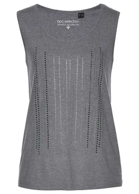 Top Gris jaspeado-plata