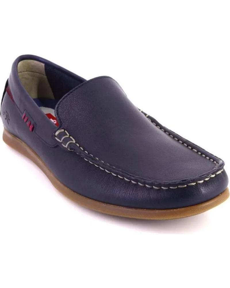 Zapatos FLUCHOS  de Hombre F1729 MOCASINES DE HOMBRE PIEL  AZUL MARINO