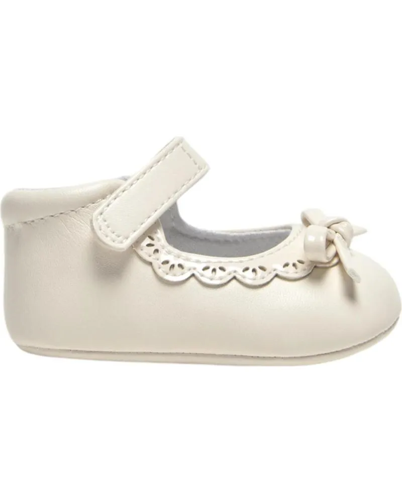 Zapatos MAYORAL  de Niña BEBE 9789 MERCEDITA LAZO BEBE  BEIGE