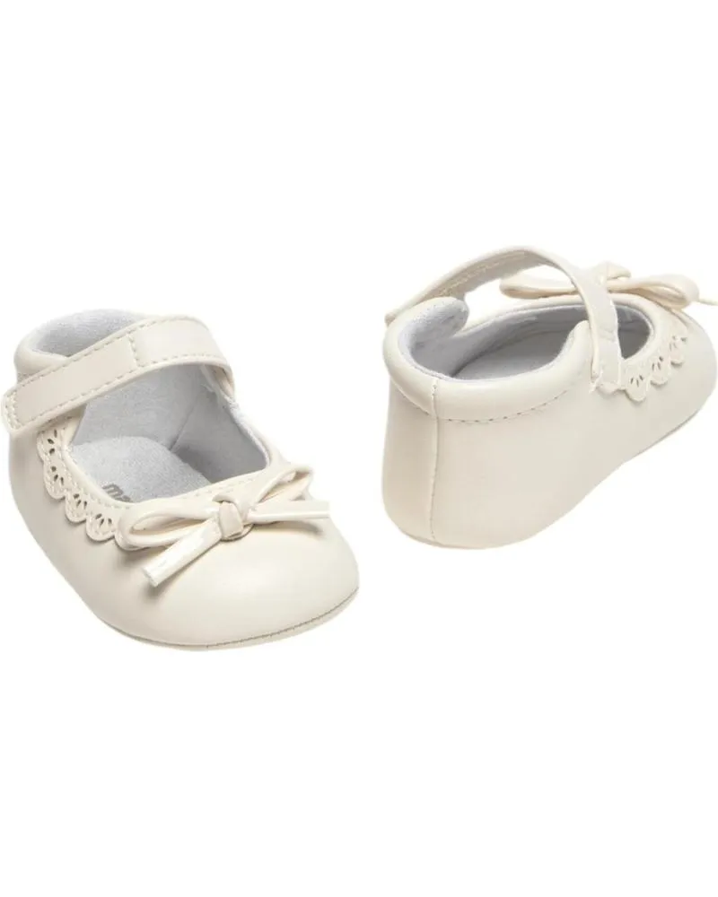 Zapatos MAYORAL  de Niña BEBE 9789 MERCEDITA LAZO BEBE  BEIGE