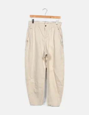 Zara Pantalón beige baggy