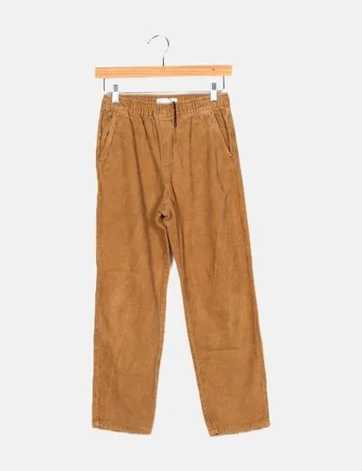 Zara Pantalón pana camel