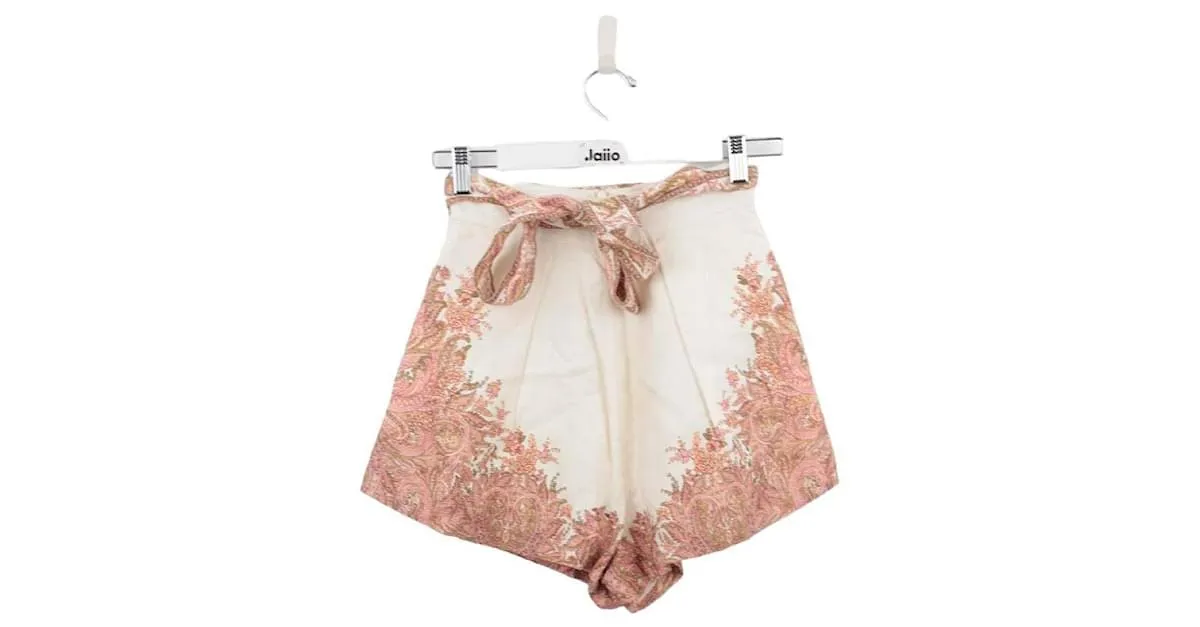 Zimmermann Minishorts de algodón Blanco 